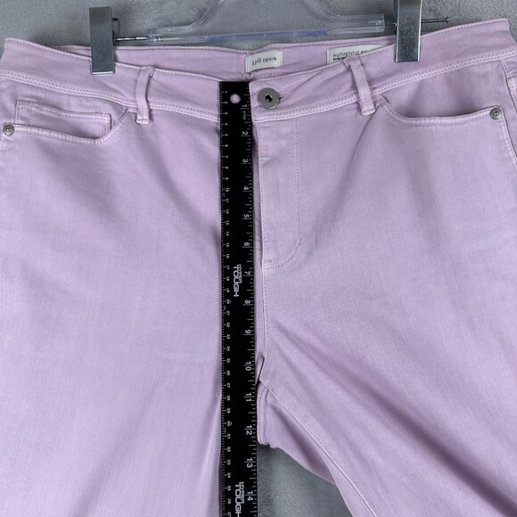 J. Jill Straight Leg Jeans Womens Size 16 Authentic Fit Slim Ankle Mid Rise Pink - Picture 8 of 12